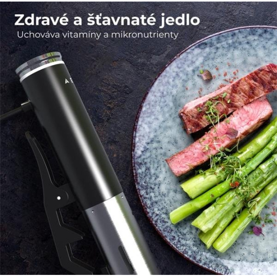 AENO Sous Vide SV1: 1200 W, 4 automatické programy, nastavenie teploty, casovac, dotykový displej, LCD displej, vodotesn