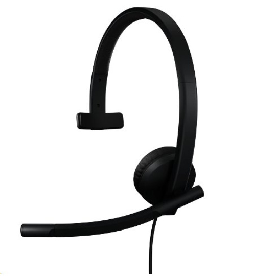 Logitech® H570e USB Headset Mono (Teams version) headset - BLACK - USB-C