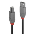 Kábel USB 2.0 A-B M/M 0.2m, High Speed, čierny, Anthra Line