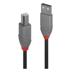 Kábel USB 2.0 A-B M/M 0.2m, High Speed, čierny, Anthra Line