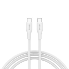 Canyon CC60SC10, 1 m kábel, USB-C / USB-C, PD 60 W, 480 Mbps, biely