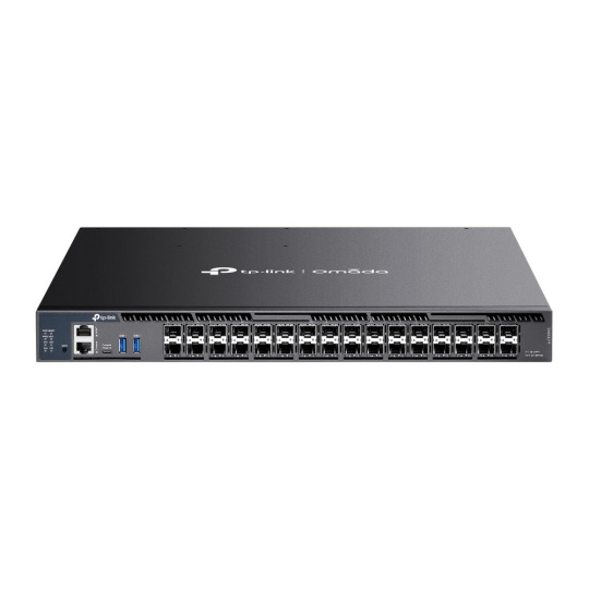 TP-LINK "Omada 26-Port 10G Stackable L3 Managed Aggregation Switch with 6 25G SlotsPORT: 26× 10G SFP+ Slots, 6× 25G SFP