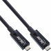 ábel USB 3.2 Gen 2, Typ C CM/CM 10m, 10Gbps, PD 60W 20V3A, čierny, aktívny, optický