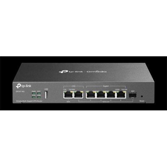 TP-LINK "Omada Multi-Gigabit VPN RouterPORT: 1× 2.5G RJ45 WAN Port, 1× 2.5G RJ45 WAN/LAN Port, 1× Gigabit SFP WAN/LAN P