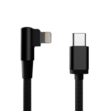 Gembird adaptér USB-C (M) / Lightning (M), datový / nabíjací, opletený, pravouhlý, 0.2m