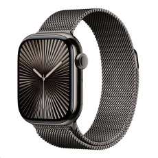 Apple Watch Series 10 GPS + Cellular 46mm Slate Titanium Case with Slate Milanese Loop - M/L