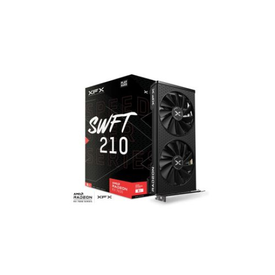 XFX SPEEDSTER SWFT210 RADEON RX7600 CORE Gaming Graphics Card with 8GBGDDR6 HDMI 3xDP, AMD RDNA™ 2