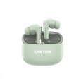 Canyon TWS-9, OnGo 9, True Wireless Stereo BT 4.4 slúchadlá do uší, 6 + 24h výdrž, nabíjacia stanica v kazete, zelené