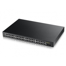 ZyXEL GS1900-48HP, 48p (48Gigabit RJ45 + 2 SFP,), IPv6, WebManaged, PoE 802.3at