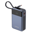 Canyon OnPower 600, Powerbank, 20.000 mAh, displej, in: USB-C, out: USB-C,  PD 65W/ USB-A, QC3 22,5W, integr. kábel