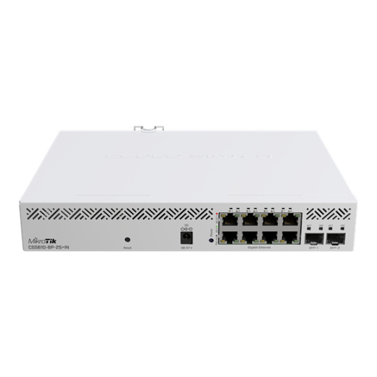 MIKROTIK Switch PoE powerhouse with 8x Gigabit PoE-out ports and 2x 10 Gigabit SFP+ ports