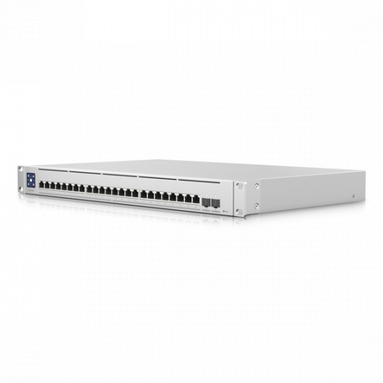 Ubiquiti UniFi Industrial Layer 3 switch 24x10Gbe, 2x 25G SFP28 ports, LCM display