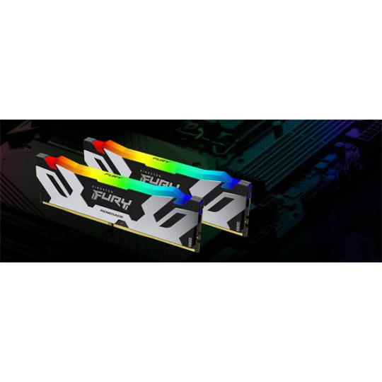 32GB (2x16GB) DDR5 7200MT/s CL38 FURY Renegade Silver/Black RGB XMP