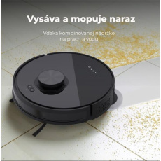 AENO Robotický vysavač RC6S, 2v1 mokré a suché cistenie,180 min,rotovacie mopy,LIDAR, AENO App,HEPA,základna, biely