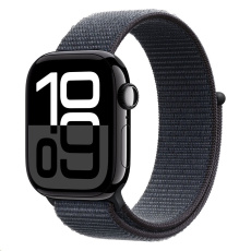 Apple Watch Series 10 GPS + Cellular 46mm Jet Black Aluminium Case with Ink Sport Loop