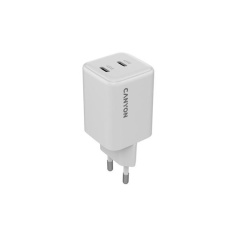 Canyon CU45CC vysokorýchlostná univerzálna nabíjačka do steny 2x USB-C 45W