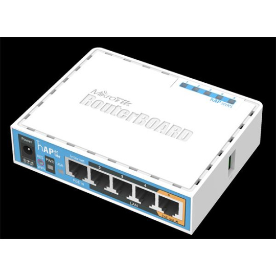 MIKROTIK RouterBOARD hAP AC lite + L4 (650MHz, 64MB RAM, 5xLAN switch, 1x 2,4+5GHz, plastic case, zdroj)