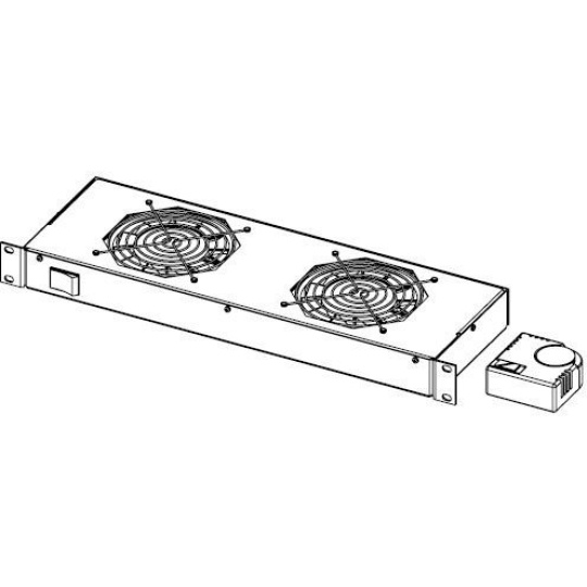 EVO-2X VENT. + TERMOSTAT 1U