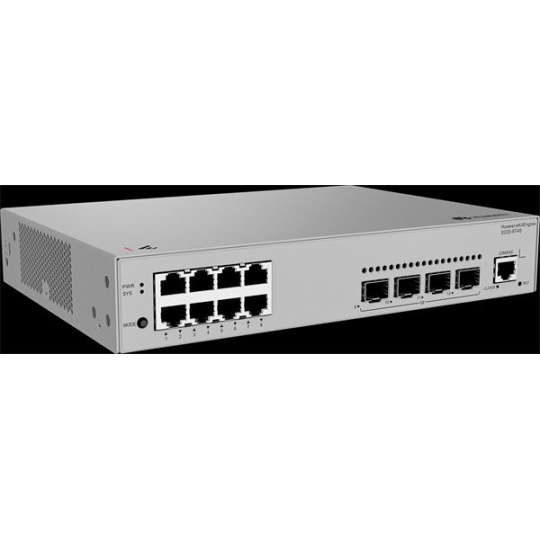 Huawei S220-8T4S-S220-8T4S-S220-8T4S(8*10/100/1000BASE-T ports,4*GE SFP ports, AC power)