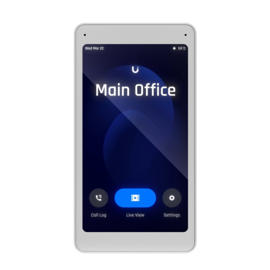 Ubiquiti Display that pairs with the Access Intercom for visitor screening and remote access control, to mount in multip