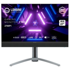 Lorgar 27MP1, herný monitor 27´´, LCD 3840x2160, 1 000 000:1, 1ms, 1000cd, HDMI, DP, USB-C(90W), reproduktory, šedý