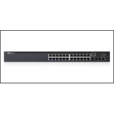 Dell Networking N1524, 24x 1GbE + 4x 10GbE SFP+ fixed ports, Stacking, IO to PSU airflow, AC