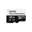 32GB Lexar® High-Endurance microSDHC/microSDHC™ UHS-I cards,up to 100MB/s read, 30MB/s Write,C10 A1 V10 U1