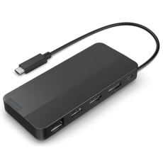 Lenovo USB-C Dual Display Travel Dock 65W - (1x DP, RJ45, 1x HDMI, 1x USB 3.0, 2x USB-C) pripojit max. 2x LCD