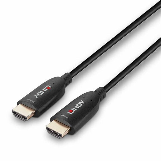 Kábel HDMI M/M 40m, Ultra High Speed+Eth, 8K@60Hz, HDMI 2.1, čierny, jednosmerný, aktívny, optický