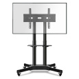 ONKRON Mobile TV Stand Rolling TV Cart w/ 1 Shelf for 32" -  65" up to 50 kg, BlackVESA: 100x100 - 600x400"