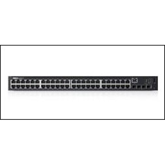 Dell Networking N1548, 48x 1GbE + 4x 10GbE SFP+ fixed ports, Stacking, IO to PSU airflow, AC