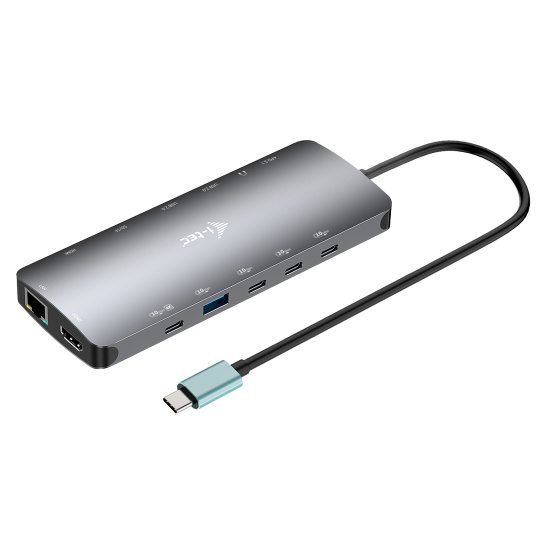 i-tec USB-C Metal Nano 3x Display Dock, 2x HDMI 1x USB-C video, Power Delivery 140W