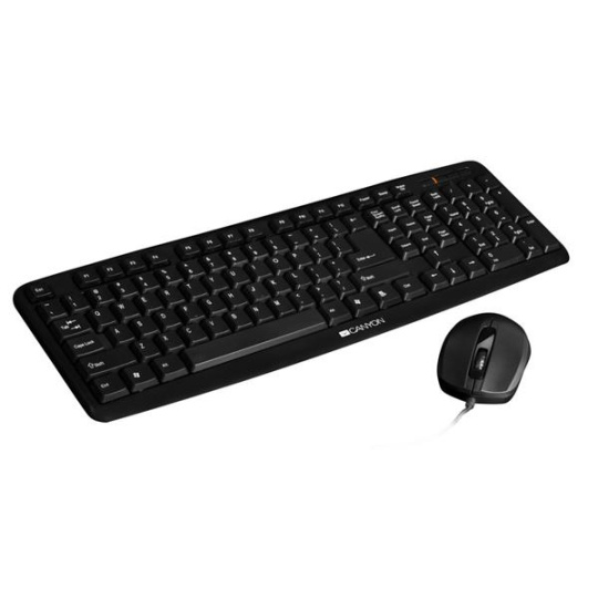 USB standard KB, water resistant SK layout bundle with optical 3D wired mice 1000DPI black