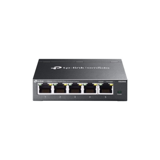 TP-LINK "Omada 5-Port Gigabit Easy Managed SwitchPORT: 5× Gigabit RJ45 PortsSPEC: Desktop Steel CaseFEATURE: Integrat