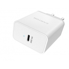 Canyon H-20, vysokorýchlostná univerzálna nabíjačka do steny 1xUSB-C, 20W, Power Delivery, biela