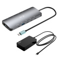 i-tec USB-C Metal Nano 3x Display Dock, 2x HDMI 1x USB-C video, PD 140W + i-tec Universal Charger 140 W