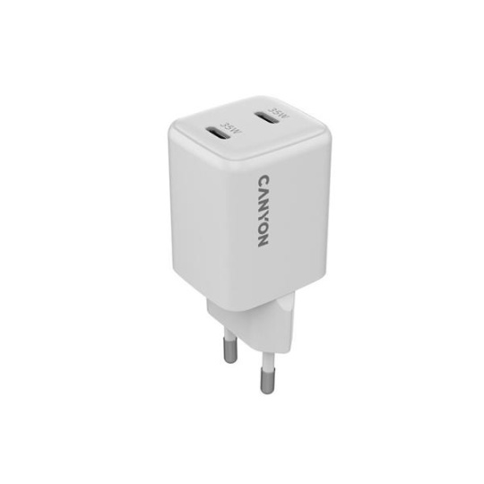 Canyon CU35CC vysokorýchlostná univerzálna nabíjačka do steny 2x USB-C 35W